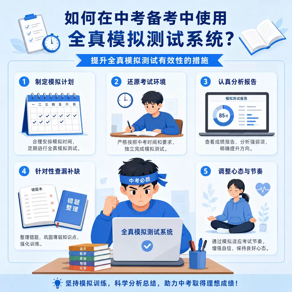 如何在中考备考中使用全真模拟测试系统?